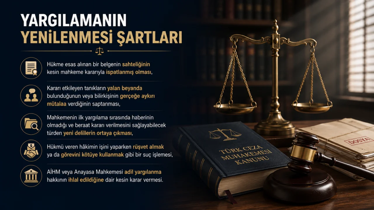 Yargılamanın yenilenmesi şartları