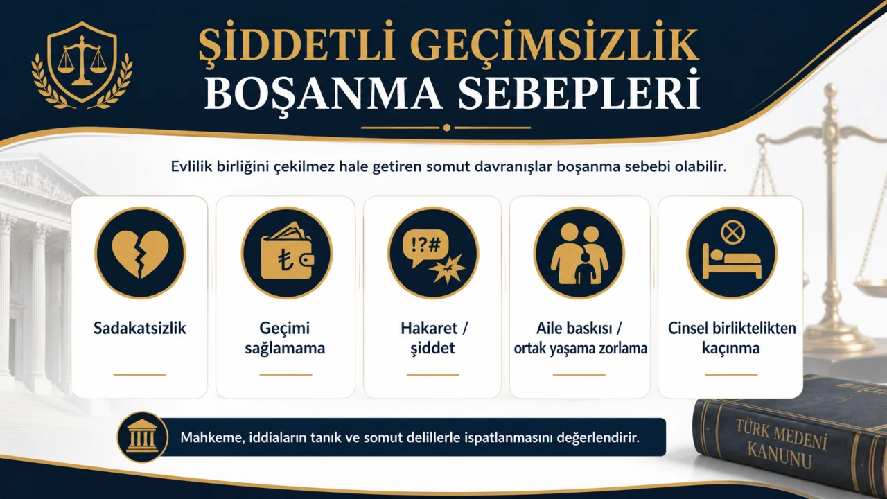 Şiddetli Geçimsizlik Boşanma Sebepleri
