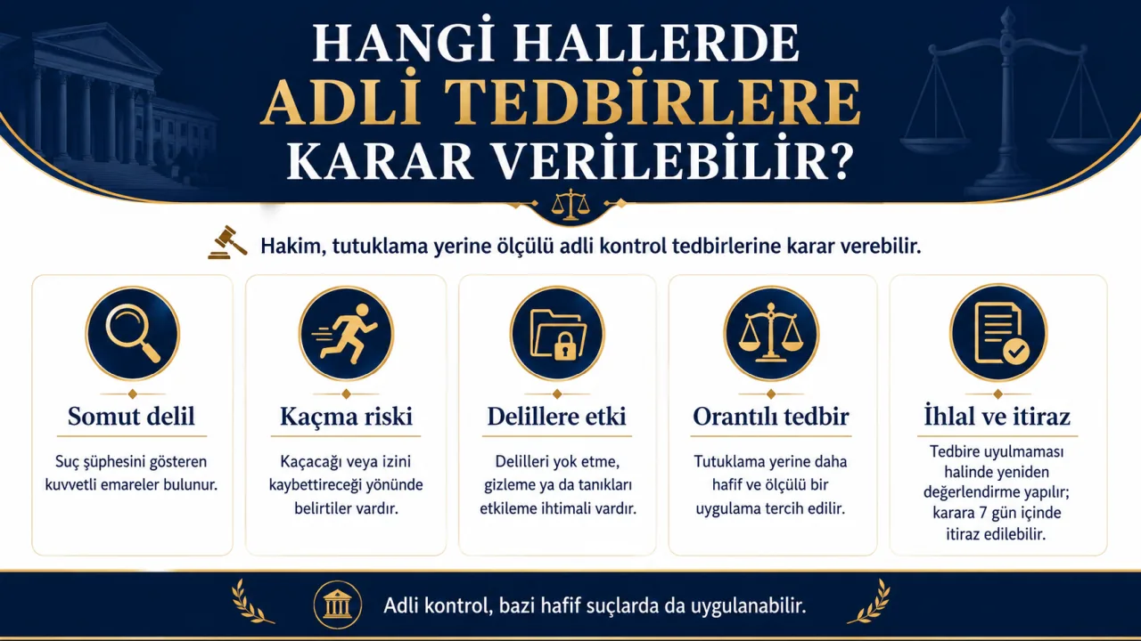 hangi durumlarda adli tedbirlere karar verilir?